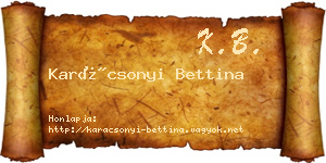 Karácsonyi Bettina névjegykártya